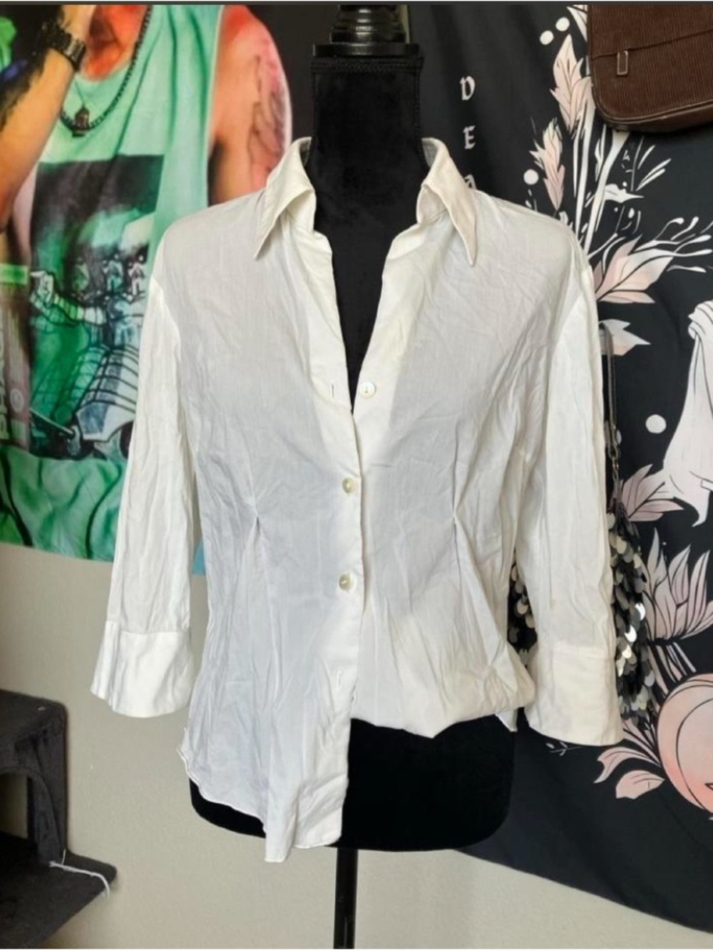 Trina Turk White Button-Down Shirt